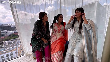 Three Desi Bhabis gone wild