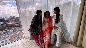 Three Desi Bhabis gone wild