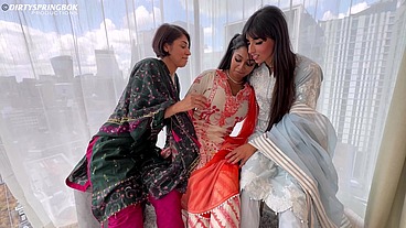 Three Desi Bhabis gone wild