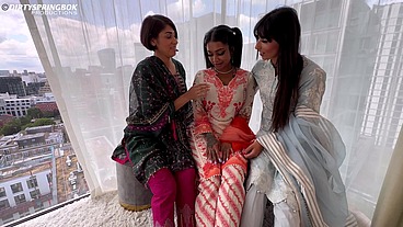 Three Desi Bhabis gone wild