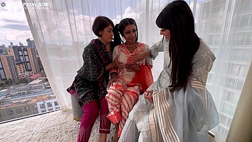 Three Desi Bhabis gone wild