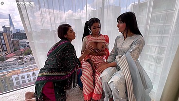 Three Desi Bhabis gone wild