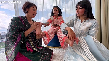 Three Desi Bhabis gone wild