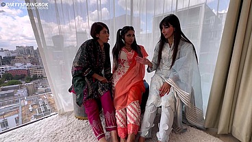 Three Desi Bhabis gone wild