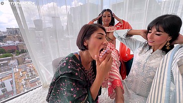 Three Desi Bhabis gone wild