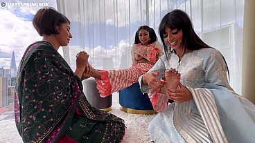 Three Desi Bhabis gone wild