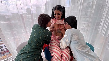 Three Desi Bhabis gone wild