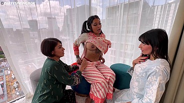 Three Desi Bhabis gone wild