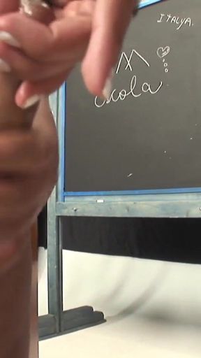 The trans teacher educates the college chick with the big cock
