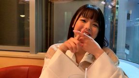 Kinky girl with devilish smile gets facial cumshot
