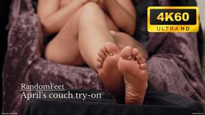 April's couch try-on
