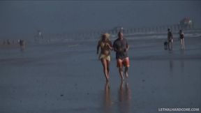 blonde pornstar Dayna Vendetta sucks guy she met on beach