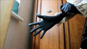 HJ Black rubber glove handjobs WMV
