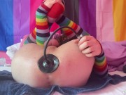 (FULL VIDEO) Femboy stretched by HUGE inflatable butt plug