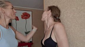 Face slapping and hand fetish