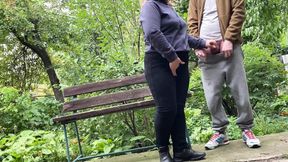 Son-in-law loves cumming on the fat sexy ass of his horny mother-in-law in jeans