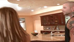 Latin beauty swallows cum after intense fuck