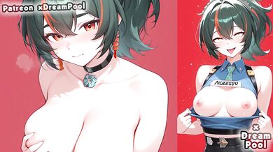Big tits gets a sloppy blowjob in Zenless Zone Zero hentai