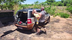 Couple Goes Camping on Halloween and His Wife Ends up Being Fucked by Monster