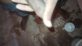 Handjob play big dick cum in my hand