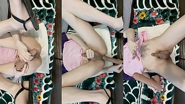 Lilia is Horny From Going Commando in a Skirt and needs to Masturbate!