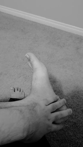 Male Moaning and Dirty Foot Stroking