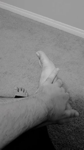 Male Moaning and Dirty Foot Stroking