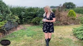 Humiliation and Wellington Boot Licking in the Garden