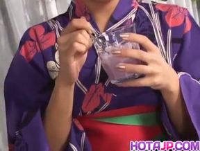 Shaved Secrets of Luna Mikami Under Kimono Revealed