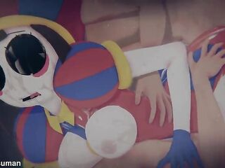 [FORTNITE x TADC] - POMNI "TRAPPED IN THE LOOP": Bound Up Digital Gal & Hardcore POV Spitroast (4K/60FPS) - (異世界ピエロわからせ)