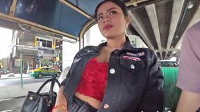 ”Charming Thai teen amateur taken on a Tuk Tuk ride for sex in a hotel”