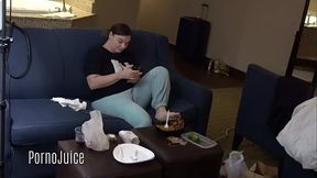 Tonya Sinn eats Chinese food then sucks thick black dick