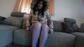 milfycalla face fucking and cumming over my glossy puffer jacket linner