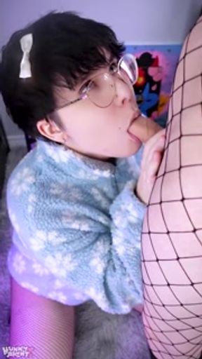 Slut Twink In comfy Sweater Loves to suck cock and show off