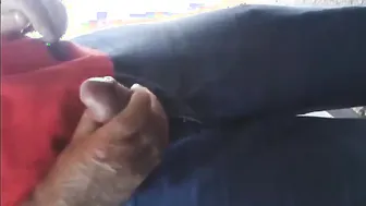 Hairy silver daddy barebacks younger guy in public parking lot