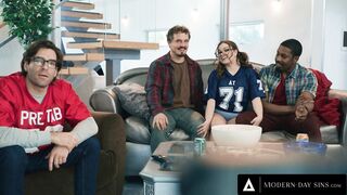 MODERN-DAY SINS - Wild 18yo Cutie Fucks With Her Stepdad's Friend Behind His Back