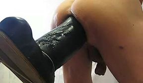 Dude gets a prolapsed asshole from anal with a 3 foot dong