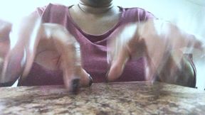 hand fetish - Oiled Hands & Dark Nails. femdom, finger nails fetish, hand worship  4k smaller