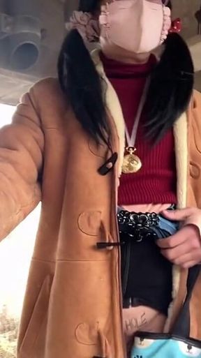 Self-training No. 80: Riverside Walk with Exposed Pussy and Asshole - Part 1