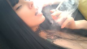 Dirty Goth Close-Up Smoking Scene (Full Video Available)