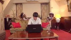 Two Hot Maids Share One Man – Steamy Blowjob Fun!