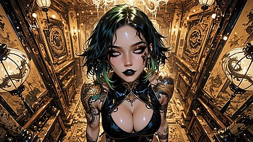Dragon Tattoo Muscle Babe Fucked and Facialized ~ AI-Generated