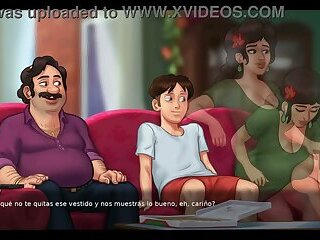 My stepmother drags me behind the stove to make me fuck her all the time - summertime saga