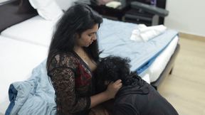 Vaishnavy Hot Sexy Black Net and Red Bikkini Sex with Sharun Raj, Mallu Couple Hot Sex in Bikkini, Mallu Couple Ass Lick in Net