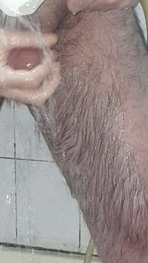 I shaved my big hairy dick in the bathroom. I wanted to fuck the big shiny ass.