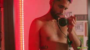 big uncut cock latino camilo brown jerking before bed cumshot in the mirror