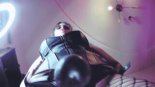 Leather Bdsm Domina Eva Pvc Offer Huge Vibrator for her Slaves BONDAGE Solo Female Domination greed Heels strap