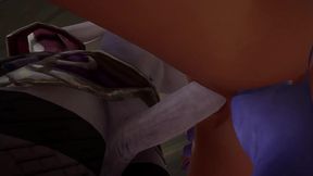 redhead elf has bsdm threesome sex in a dungeon - warcraft parody