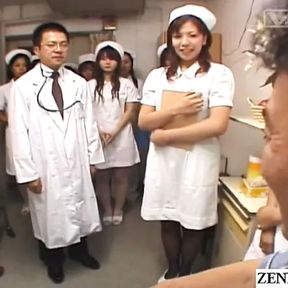 Japanese hospital nurse training day &ndash; milking patient