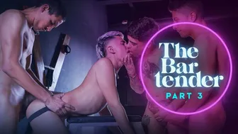 Tattooed Latinos Suck Big Dicks and Bareback Fuck in Bartender Pt 3